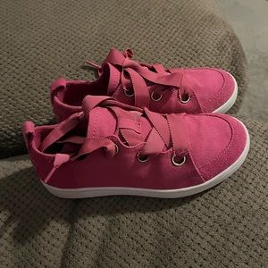 Koolaburra by Ugg pink suede and canvas sneakers size 13 little girl